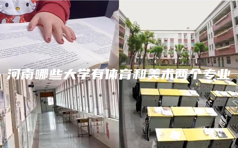 河南哪些大学有体育和美术两个专业