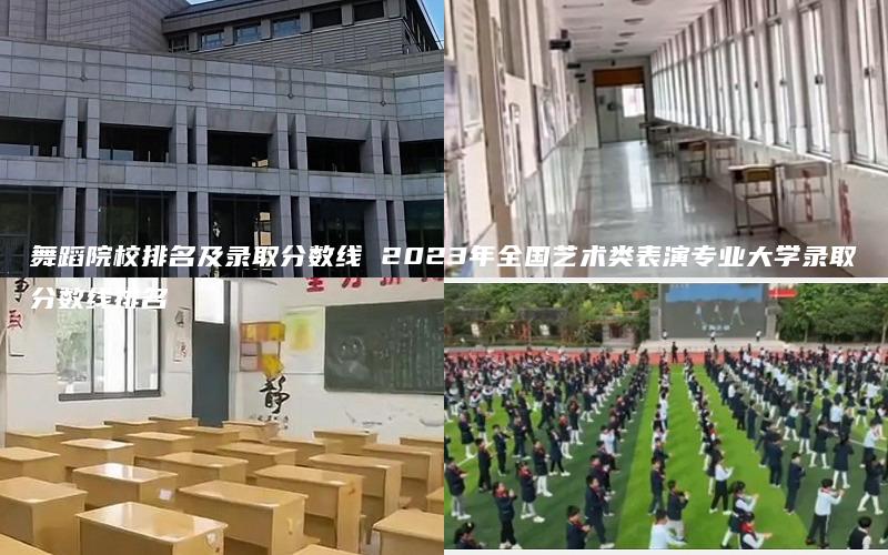 舞蹈院校排名及录取分数线 2023年全国艺术类表演专业大学录取分数线排名