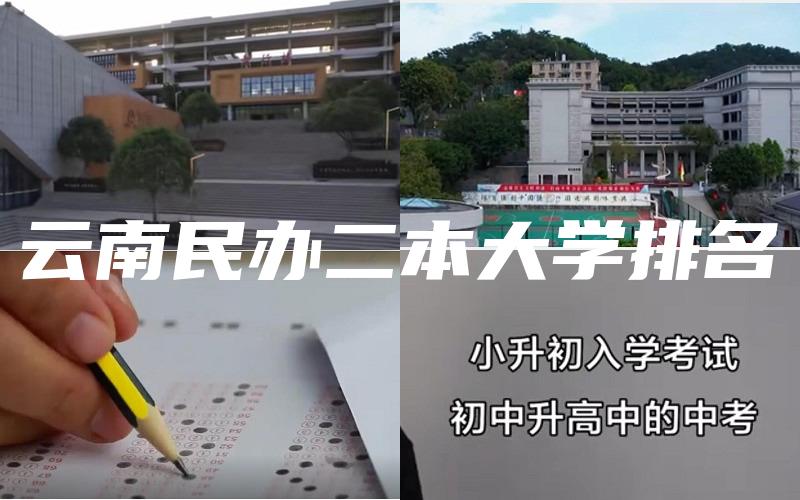 云南民办二本大学排名