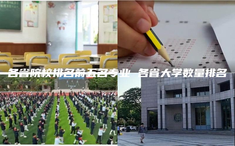 各省院校排名前五名专业 各省大学数量排名