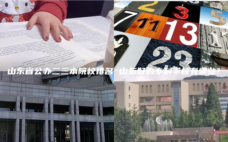 山东省公办二三本院校排名 山东好的专科学校有哪些?