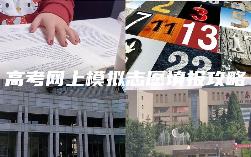 高考网上模拟志愿填报攻略