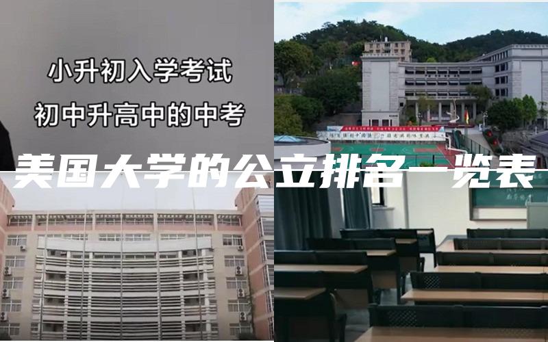 美国大学的公立排名一览表